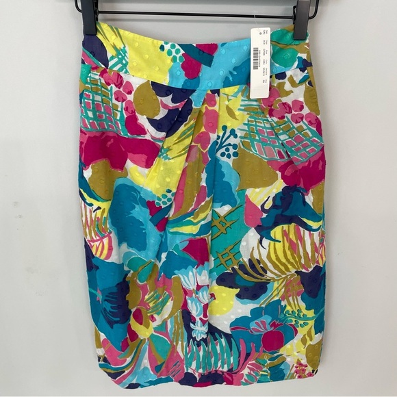 NEW J. Crew Vibrant Watercolor Floral Tie Waist Skirt Size 8 Petite J Crew.  6 - Picture 4 of 10